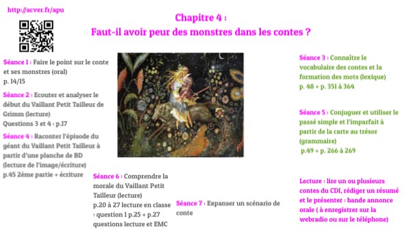 Chapitre 1 : Faut-il avoir peur des monstres dans les contes ? | Genially