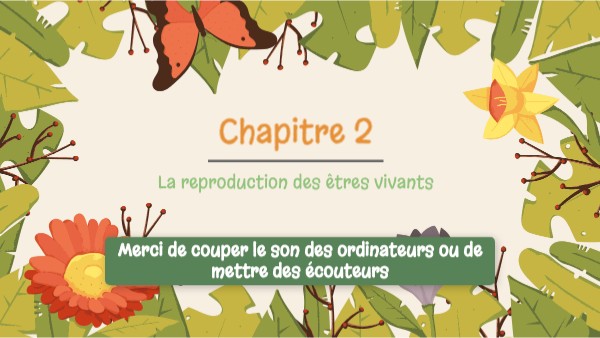 Développement Et Reproduction Des êtres Vivants Page De Garde 5C2 - La reproduction des êtres vivants | Genially