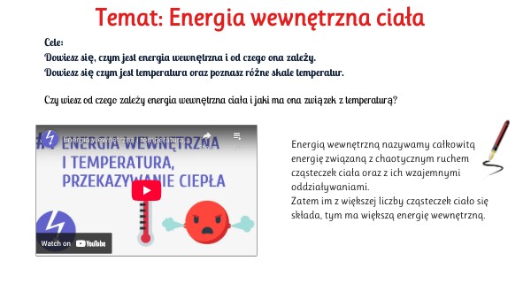 Energia Wewnętrzna Ciała Fizyka Sprawdzian 2 Gim view.genially.com
