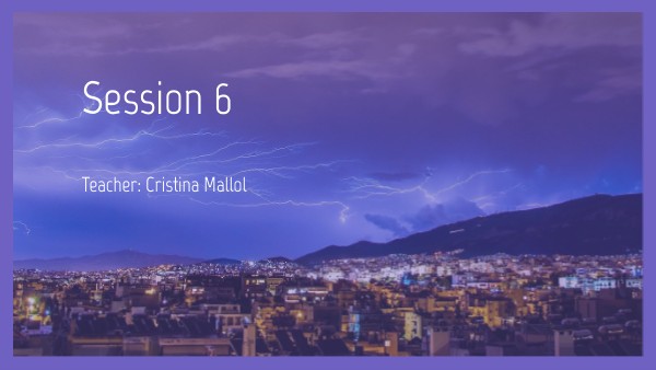 Oral workshop session6 | Genially