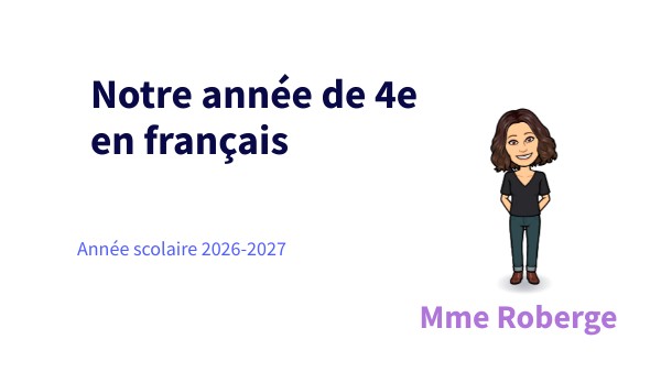 Présentation de rentrée 4e | Genially