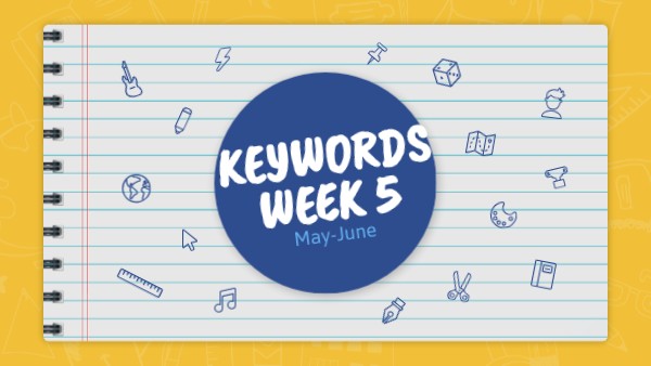 Keywords week 5 (May-June) 3rd Grade | Genially