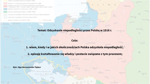 Odzyskanie przez Polskę niepodległości w 1918 r. | Genially