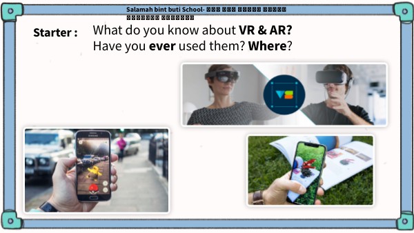 G12 3.4 Augmented reality (AR) and virtual reality (VR) | Genially