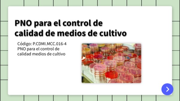 PNO para el control de calidad de medios de cultivo | Genially