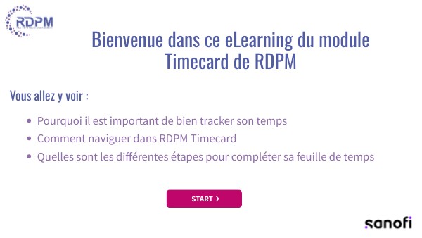RDPM - Timecard - Training FR | Genially