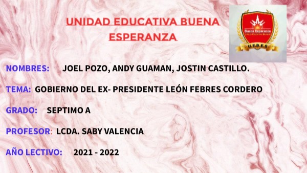 PRESENTACIÓN LEON FEBRES CORDERO | Genially
