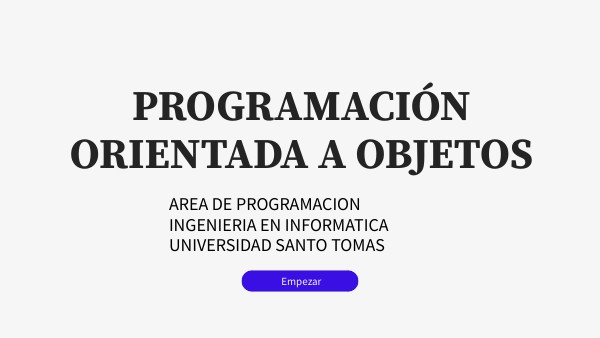 PROGRAMACIÓN ORIENTADA A OBJETOS | Genially