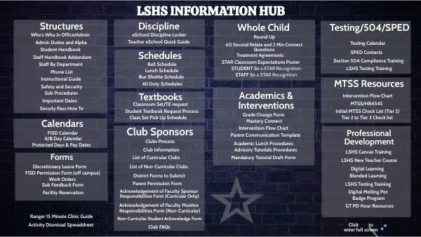 LSHS Information Hub 2025-2026 | Genially