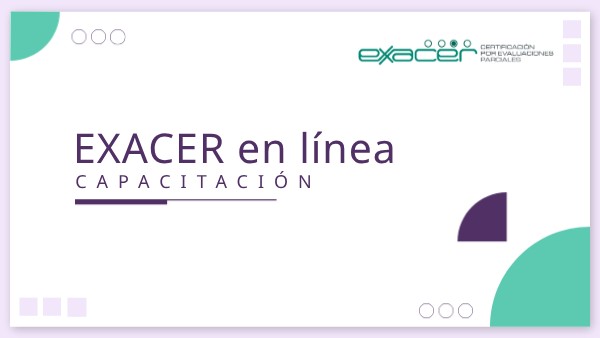 PRESENTACIÓN EXACER EN LINEA | Genially