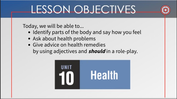 WE Intro UNIT 10 Health | Genially