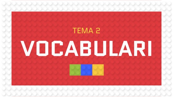 Vocabulari tema 2 | Genially