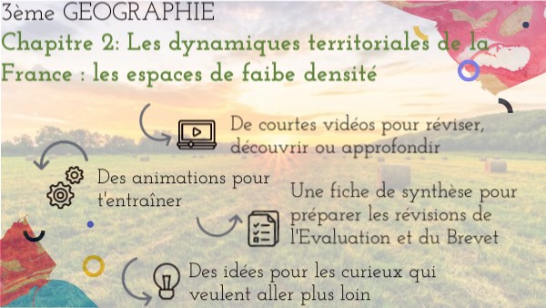 3G2 Les dynamiques territoriales: espaces de faible densité