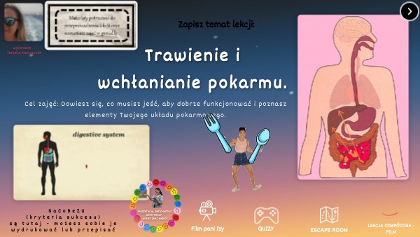 Trawienie I Wchłanianie Pokarmu Klasa 4 L. M. Trawienie i wchłanianie pokarmu - lekcja multimedialna | Genially