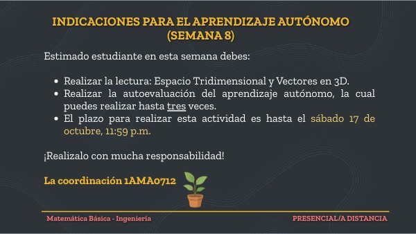 Indicaciones semana 8 | Genially
