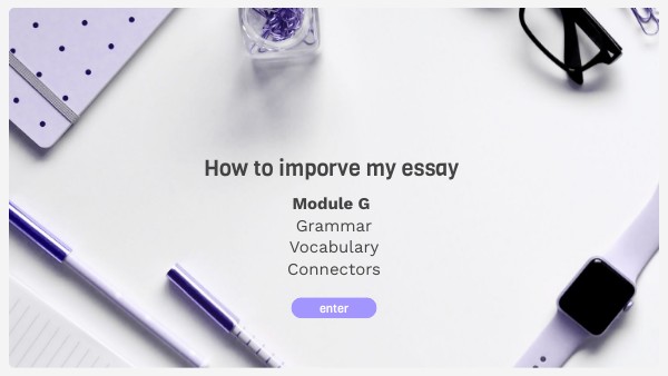 Improve my writing for Module G | Genially