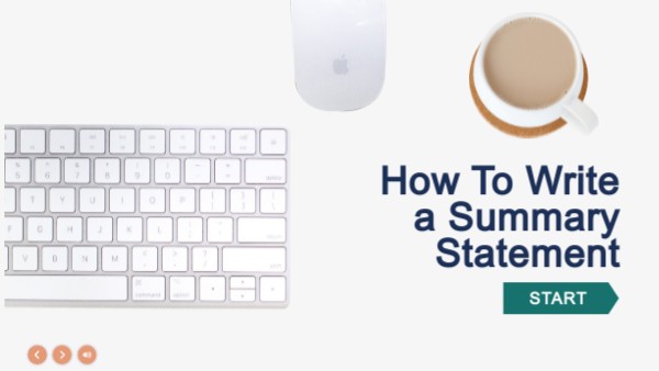 Explainer - Summary Statement - Resume | Genially