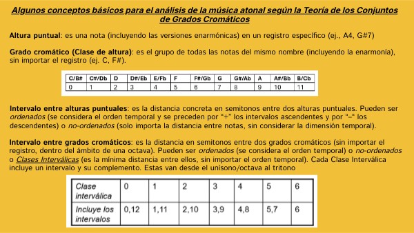 práctica con Pitch Class Sets (tricordios)