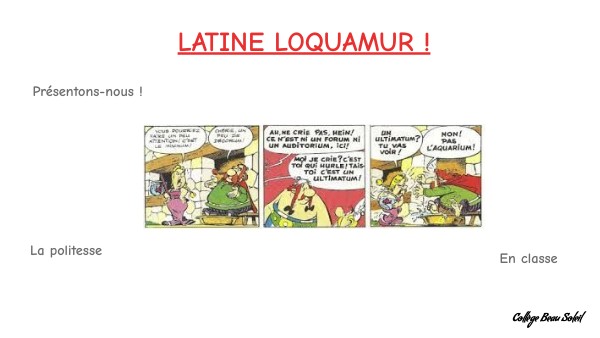 Latine loquamur - Latin 5ème