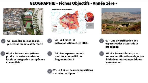 Fiche Objectif interactive 1ère | Genially