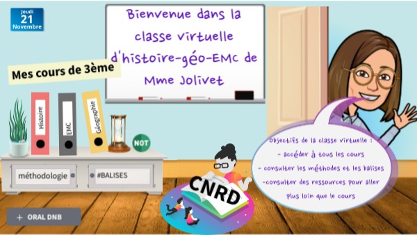 Classe virtuelle 3e HG 23-24 | Genially