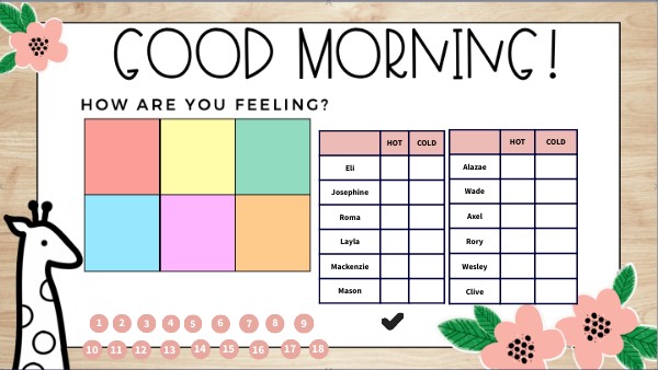 Morning Check IN