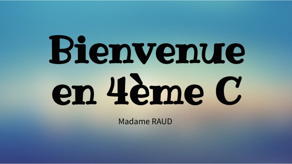 Rentrée 4ème 2024 | Genially