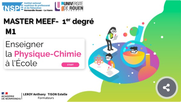 M1 MEEF 1er degré- Physique-Chimie à l'école | Genially