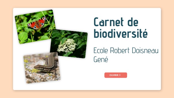 Carnet biodiversité école | Genially