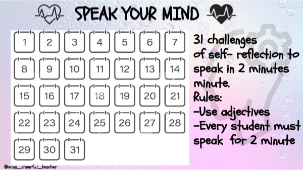 SPEAK YOUR MIND | Genially