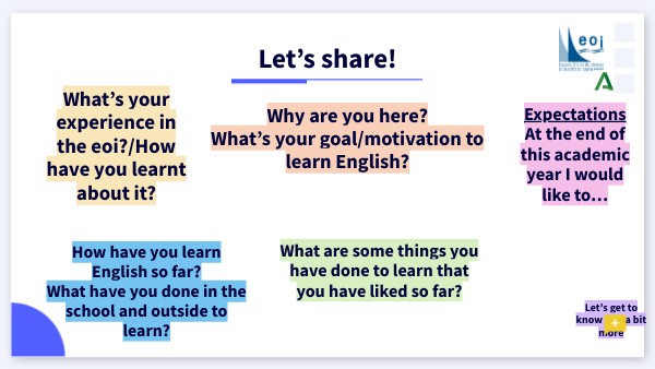 let's share questions