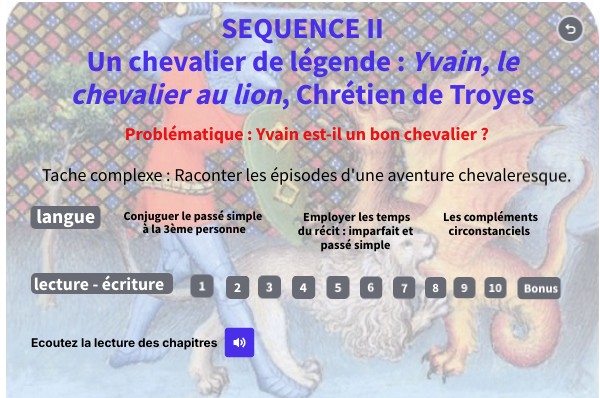 5ème Yvain le chevalier au lion