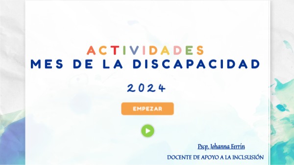 Actividades para el mes de la discapacidad
