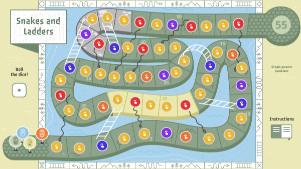 SIMPLE PRESENT QUESTIONS: SNAKES AND LADDERS | Genially