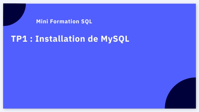 Activité : Installation de MySql