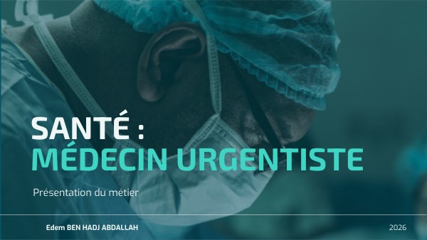 Présentation métier Médecin Urgentiste