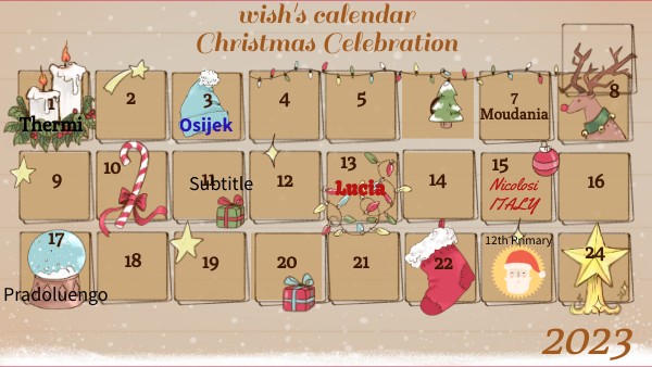Wish's calendar | Genially