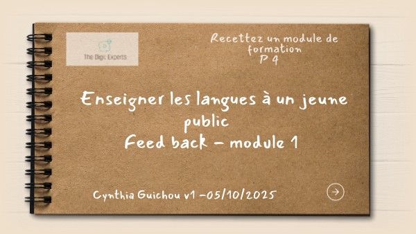 recetter un module de formation P4 | Genially