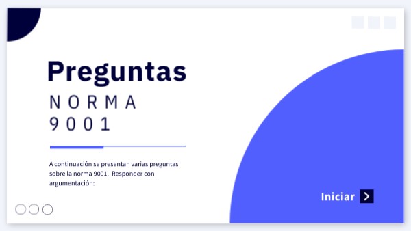 Preguntas norma ISO 9001 | Genially
