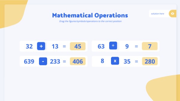 MATHEMATICAL OPERATIONS | Genially