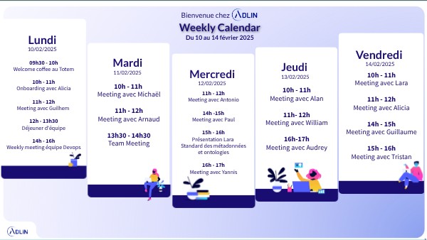 WEEKLY CALENDAR | Genially