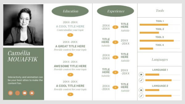 CV infographique | Genially