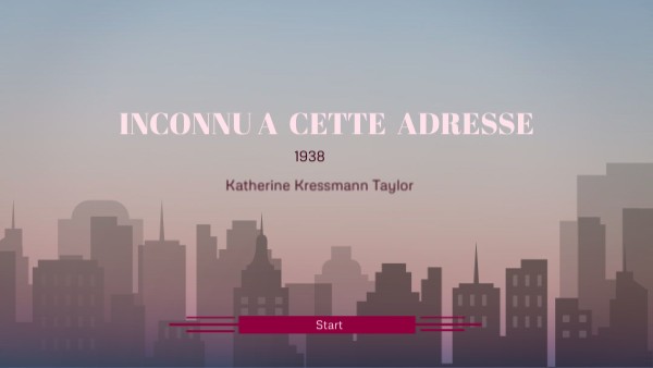 Inconnu à Cette Adresse Questionnaire Corrigé Pdf INCONNU A CETTE ADRESSE | Genially