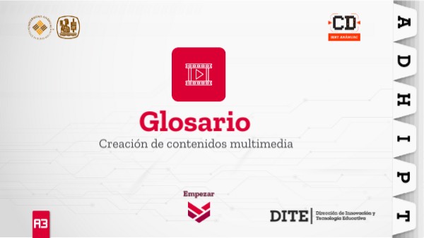 Glosario - A3C1 Creación de contenidos multimedia
