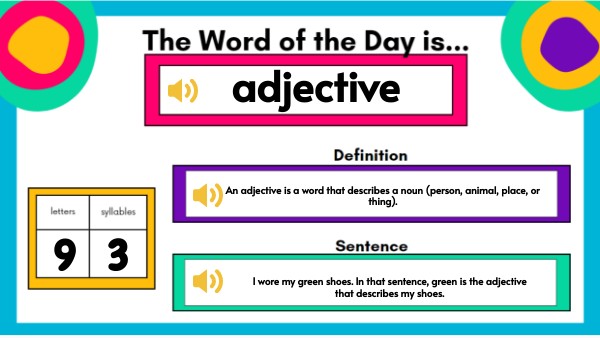 PK-WOD adjective | Genially