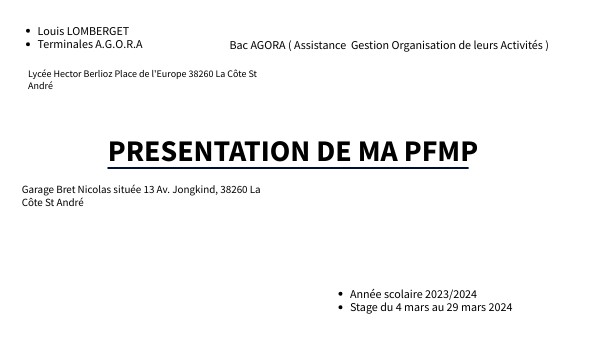 Présentation essentielle