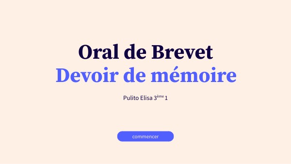 Diaporama Oral Brevet
