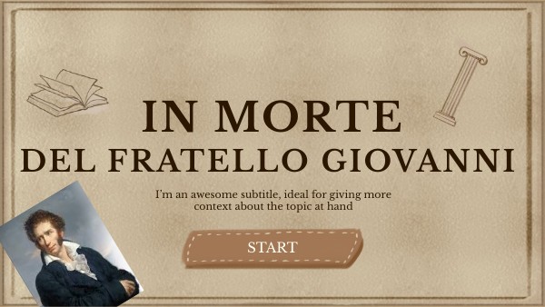 In Morte del Fratello Giovanni