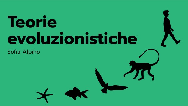 Presentazione scienze Evoluzionismo