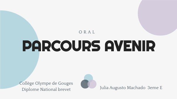 Diaporama Oral Brevet Parcours Avenir Exemple Pdf ORAL PARCOURS AVENIR